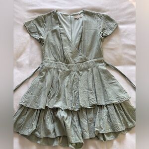 Altar’d State Green Ruffled Romper